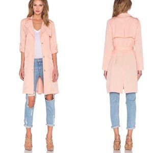 Lovers + Friends Midnight Run Trench Coat Pink Women’s Size Medium